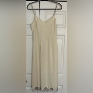 Sadie & Sage Cream Midi Dress with Beaded Straps